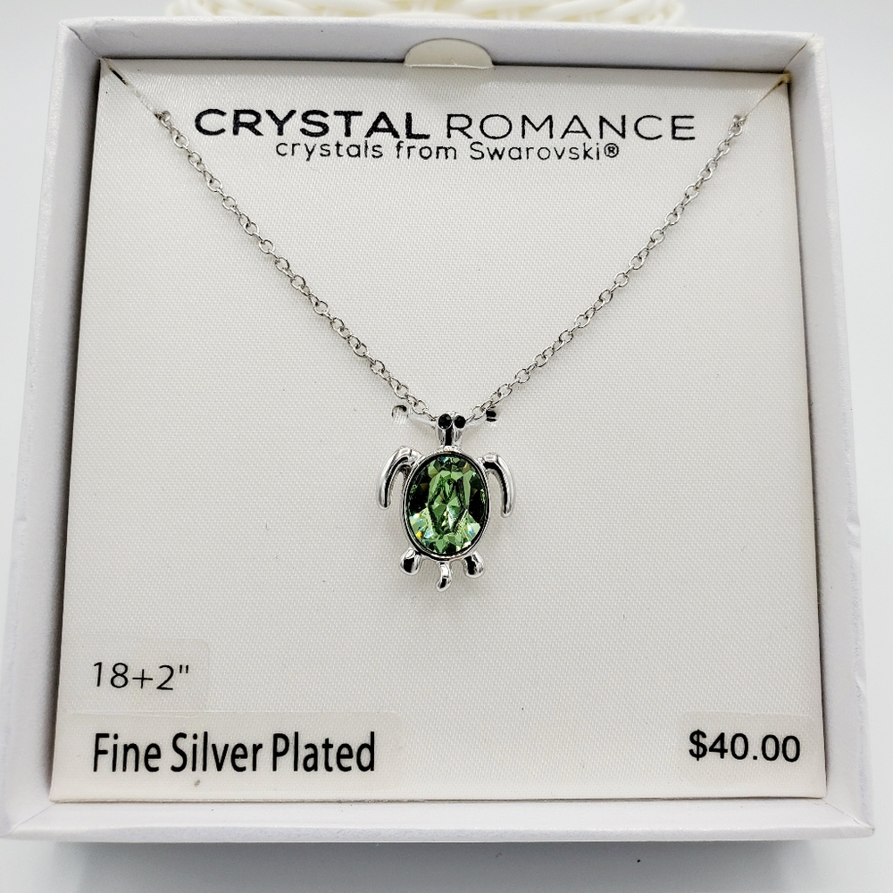 Swarovski crystals Turtle necklace - Picture 4 of 7
